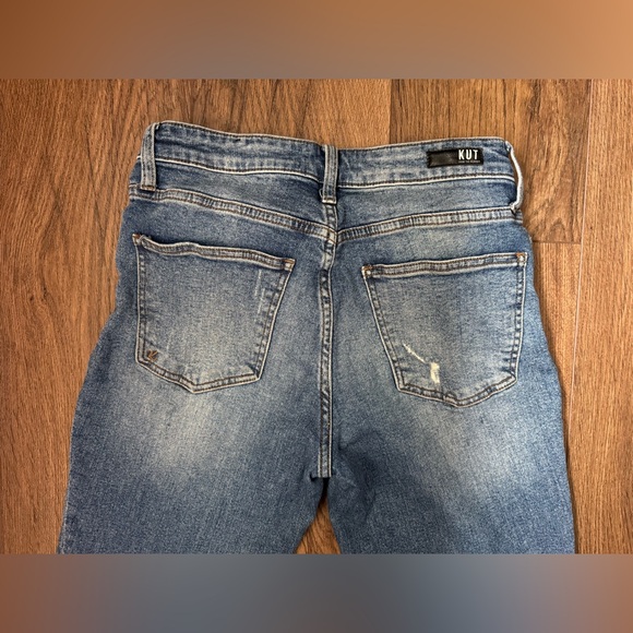 KUT from the Kloth Rachel Mom Jeans Size 6 Distressed Raw Hem - Picture 3 of 14